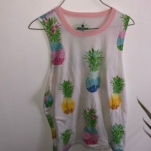 Pineapple muscle tee